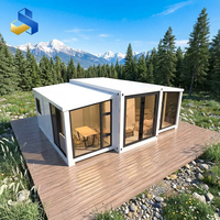 Finitions modernes, intérieur luxueux et époustouflant, maison conteneur extensible de 10 pieds pour bureau, villa, hôtel, boutique, glamping, studio