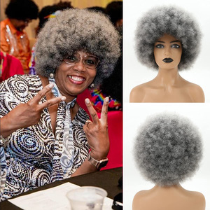 <span class=keywords><strong>Perruque</strong></span> européenne et américaine Afro gris fumé dégradé 14 pouces <span class=keywords><strong>Perruque</strong></span> transfrontalière Style <span class=keywords><strong>Halloween</strong></span> Holiday Style unisexe - Product Image 1