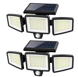 Lámpara Solar con Sensor de Movimiento de 210 LED, IP65 Impermeable, 3 Modos de Iluminación, Lámpara de Pared Exterior para Jardín, Patio, Terraza - Product Image 1