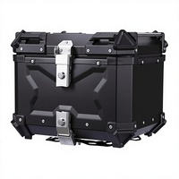 Vente en gros d'usine : Coffre de moto en alliage d'aluminium 47L grande capacité, boîte de livraison pour véhicule électrique, boîte à équipement étanche
