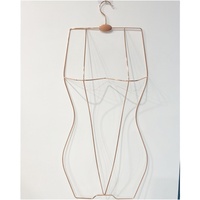 Cintre en métal personnalisé avec logo pour maillots de bain – Cintre de luxe en or rose en forme de corps pour maillots de bain et lingerie