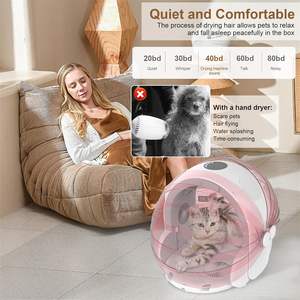 Populaire pliable boîte de séchage pour animaux de compagnie chat chien sèche-cheveux automatique ménage bain coup sec artefact animalerie dédiée - Product Image 6