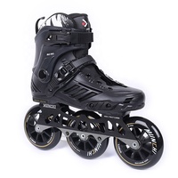 Patin à Roues Alignées de Haute Qualité Professionnel Vitesse Slalom pour Homme Adulte avec 3 Roues