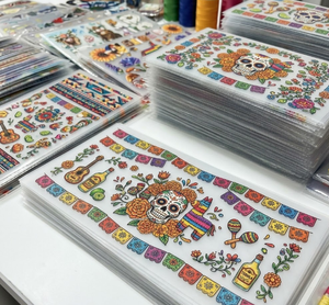 Autocollants UV pour gobelets et verres, motif Fiesta Mexicaine Salud, imperméables, lavables, adhésifs métalliques pour bouteilles - Product Image 2