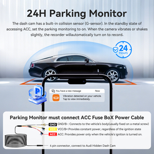 Cámara para Coche ADINKAM de Doble Lente 4G SIM 4K con GPS, Monitor de Estacionamiento, Visión Nocturna, WiFi y Visualización Remota en Vivo para <span class=keywords><strong>BMW</strong></span> - Product Image 6