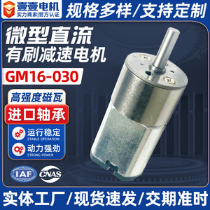 Motor de engranajes de precisión Gm16 030 de 16 mm y 300 rpm con escobillas de CC para instrumentos cosméticos - Product Image 3