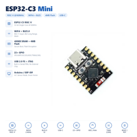 Carte de développement HT ESP32-C3 SuperMini, MCU monocœur RISC-V, WiFi BLE, faible consommation d'énergie, 5V 5A pour projet IoT DIY