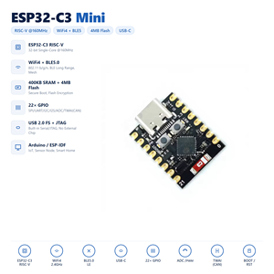 Carte de développement HT ESP32-C3 SuperMini, MCU monocœur RISC-V, WiFi, BLE, carte embarquée basse consommation pour projet IoT DIY - Product Image 2