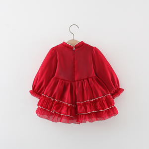 Venta al por mayor 1582 vestido <span class=keywords><strong>de</strong></span> princesa <span class=keywords><strong>de</strong></span> encaje estilo coreano para <span class=keywords><strong>Niñas</strong></span> para primavera otoño patrón floral cuello redondo ropa Casual bordado <span class=keywords><strong>de</strong></span> encaje - Product Image 4