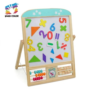 Papan Puzzle Gambar Kayu Magnetik untuk Balita-Mainan Edukasi Dua Sisi Huruf Angka Stempel Gambar <span class=keywords><strong>3</strong></span>-10 Tahun - Product Image 1