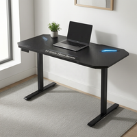 Bureau de jeu ergonomique motorisé en acier inoxydable AOR, table d'ordinateur extensible avec 3 niveaux de mémoire, protection contre la surchauffe, design moderne