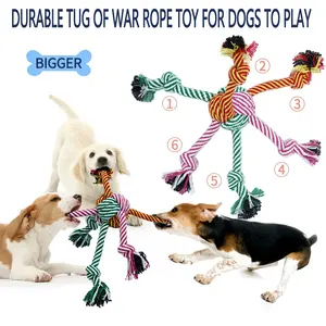Juguete de Cuerda de Algodón para Perros, Juguete de Masticar para Entrenamiento de Perros, Juego de Juguetes de Cuerda para Masticar para Perros, Venta al por Mayor - Product Image 3