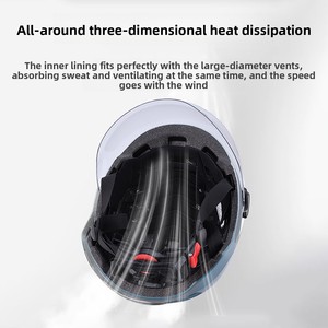 軽量で通気性のある電動車両用安全ヘルメット、通気孔付き、男女兼用サイズ調整可能 - Product Image 3