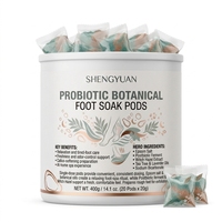 Pastilles effervescentes pour bain de pieds aux plantes fermentées, marque privée OEM, sel d'Epsom naturel, désodorisant, soin des pieds spa