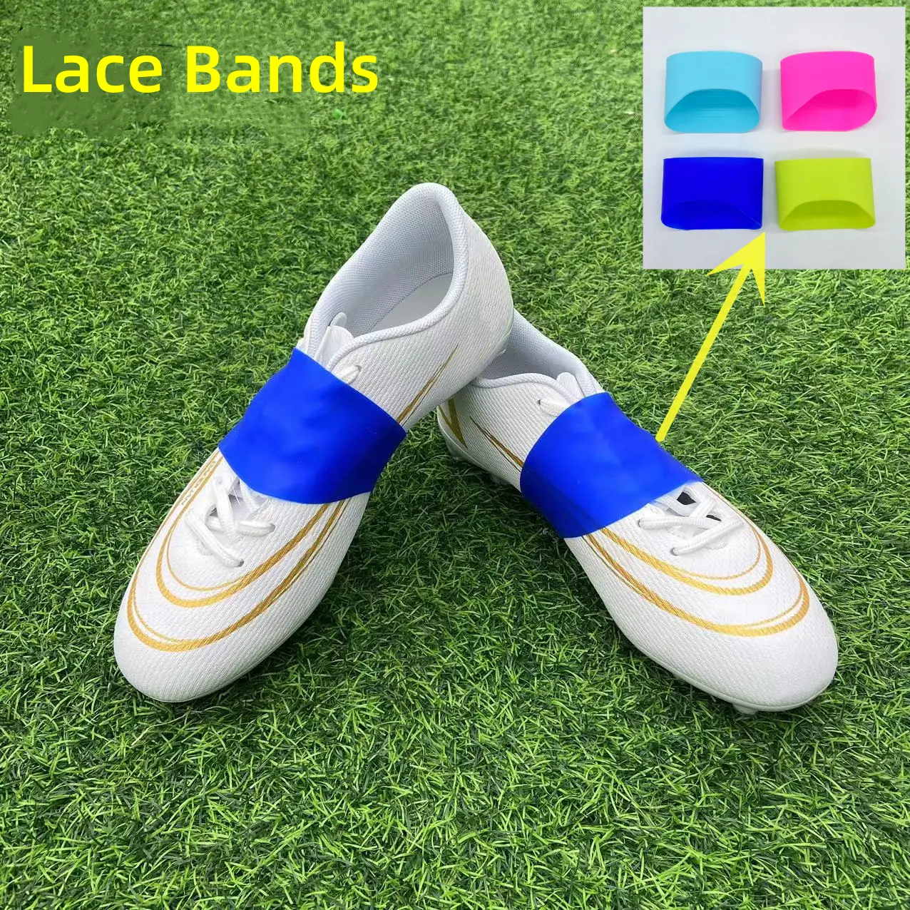 Logo personalizzato calcio calcio accessori per l'allenamento lacci delle scarpe fasce di pizzo per scarpe per bambini