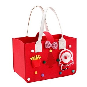 Bolsa de Regalo Navideña de Fieltro con Logotipo Personalizado, de Alta Calidad, Bonita, Portátil, de Nuevo Estilo, Popular, con Diseño de Papá Noel, Color Personalizado, Venta al Por Mayor - Product Image 4