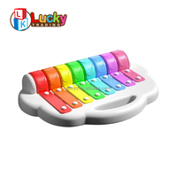 Lucky Toys bébé Instrument de musique éducatif précoce 2 in1 arc-en-ciel Xylophone Rock Roller Piano Instrument de musique Xylophone