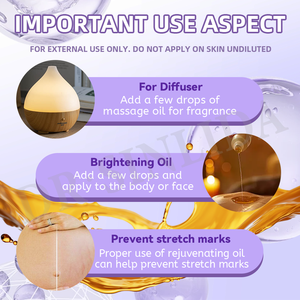 <span class=keywords><strong>Huile</strong></span> de massage pour le visage et le corps 100% pure à <span class=keywords><strong>l</strong></span>'extrait de fleurs, pressée à froid, hydratante, éclaircissante, anti-vergetures, adoucissante pour les peaux sèches - Product Image 4
