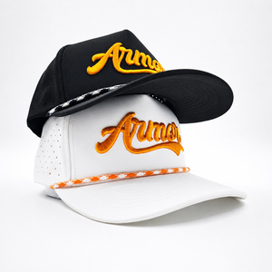 Custom Branding 5 Panel Solid Color <b>Waterproof</b> Golf Cap Embroidery Logo Low MOQ OEM Laser Perforated Breathable Quick Dry Headwe - Product Image 3