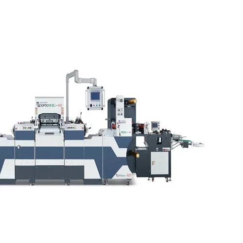 Ancho de alimentación 460, una estación, Servomotor de cama plana, máquina troqueladora de etiquetas, máquina cortadora rotativa para uso industrial