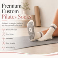 Chaussettes de sport pour femmes Pilates & Yoga, haute qualité, respirantes, antidérapantes, avec logo personnalisé