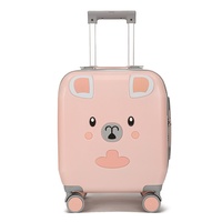 Valise à roulettes rigide pour enfants avec logo personnalisé OEM, design 3D en forme d'animal, pour marques et cadeaux d'entreprise
