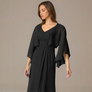 TEENYEE 2025 Cape asymétrique mère de la robe de mariée vestes de mariage mariée en mousseline de soie châle Pashmina mariée - Product Image 6