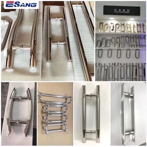 ESANG热卖双面玻璃门把手不锈钢抛光浴室配件H型滑动拉手 - Product Image 2