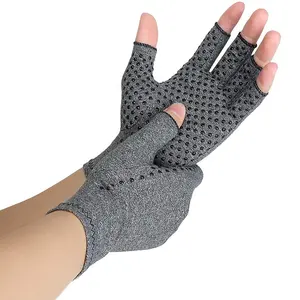 半指乳胶点涂层手掌缓解关节炎类风湿性关节炎压迫手套