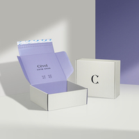 Caja de Cartón Corrugado Plegable con Tira de Sellado Preencolada de Fácil Apertura, Caja de Papel con Forro Personalizado para Envíos de Comercio Electrónico Transfronterizo
