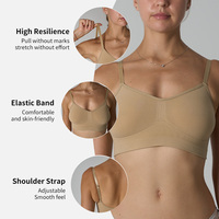 SK0407 Soutien-gorge sculptant sans couture à maintien élevé, non rembourré, en tissu tissé fin et respirant en Spandex et Nylon