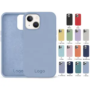 Funda de teléfono de silicona líquida para Iphone 14, funda de teléfono de silicona líquida Real de lujo