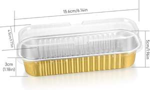 Moule à pain miniature résistant au four avec couvercle en plastique et cuillère, pratique pour la cuisson et le service - Product Image 2