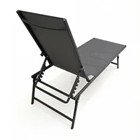 Chaise longue d'extérieur en aluminium avec tissu Teslin pour patio et bord de piscine