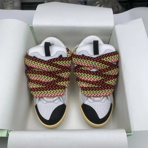 Chaussures de sport de luxe en cuir véritable de créateur, baskets plateforme de haute qualité avec lacets larges, chaussures décontractées tendance et à la mode - Product Image 3