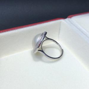 Anillo de Plata S925 con Perla Mabe de 16mm, Perla Redonda de Agua Salada, Joyería para Mujer - Product Image 2