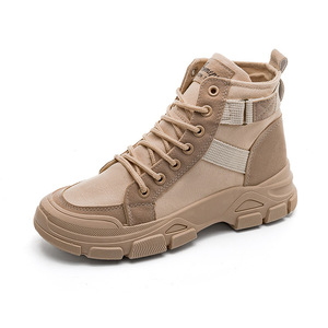 Zapatillas <span class=keywords><strong>de</strong></span> Lona Versátiles para Mujer, Estilo Caballero, <span class=keywords><strong>de</strong></span> Caña Alta con Tubo Corto, Transpirables, con Punta Cerrada, <span class=keywords><strong>Botas</strong></span> <span class=keywords><strong>de</strong></span> Senderismo para Verano y Otoño - Product Image 1