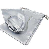 Sac en satin de soie à cordon personnalisé pour accessoires capillaires, vente chaude
