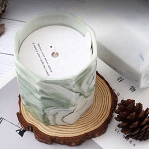 Vela de cerámica con diseño de mármol octagonal geométrico, jarrón <span class=keywords><strong>para</strong></span> <span class=keywords><strong>velas</strong></span> hechas a mano de incienso - Product Image 6