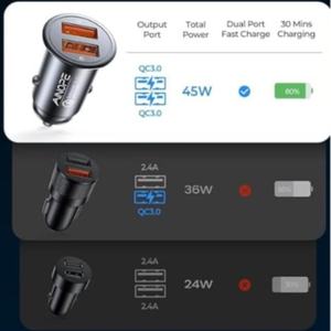 Автомобильное зарядное устройство <span class=keywords><strong>AINOPE</strong></span> с быстрой зарядкой USB 45 Вт, металлическое, для iPhone 17 Pro Max 16e, Samsung S25 S24, адаптер питания для быстрой зарядки в автомобиле - Product Image 5