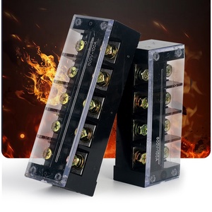 Блок двухрядных барьерных лент серии TBC с крышкой, винт M6 100A 150A 200A 600V, плата проводки, силовой коннеклеммный блок - Product Image 2