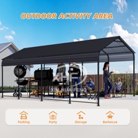 Livraison Gratuite - Abri de Voiture Robuste 12x20 FT avec Structure en Acier Galvanisé - Grand Garage Amélioré pour Pick-up, Bateau, Voiture