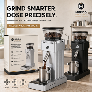 เครื่องบดกาแฟไฟฟ้าพร้อมเครื่องชั่ง, ใบมีดรูปกรวยขนาด 41 มม., 60 ระดับการ<span class=keywords><strong>บด</strong></span>, เครื่องบดเอสเพรสโซแบบชาร์จไฟได้ B2B OEM ขายส่ง - Product Image 1