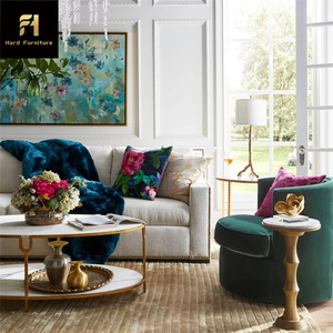 Modern Luxury Double Layer Antique Design <strong>Real</strong> Marble <strong>Coffee</strong> <strong>Table</strong> with Gold Stainless Steel Frame Brass Inlay Light Tea <strong>Table</strong> - Product Image 4