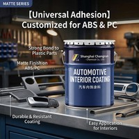 ACCT-T Seri 2K Lapisan Hitam Matte untuk Interior Otomotif, Sistem Cat Cair Tahan Gores untuk Panel Pintu dan Dasbor