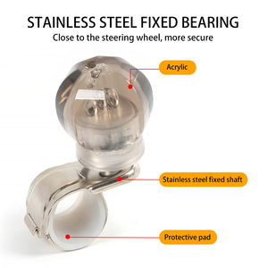 RASTP Volante con Bola de Dirección de Aleación de Aluminio Multifuncional, Estilo Carreras, Herramienta para Ahorrar Esfuerzo al Giro del Vehículo - Product Image 3