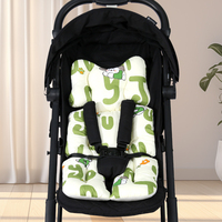 Coussin de siège de poussette, insert de coussin de siège de poussette doux et respirant pour bébé, matelas de poussette réversible confortable