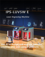 Machine de marquage laser 3D UV IPS-LUV5W E, machine de gravure interne UV pour cadeaux en cristal, gravure de portraits et de logos 3D