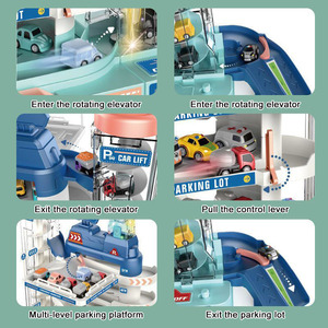 Système de stationnement de voitures électrique multi-niveaux personnalisé, assemblage en <span class=keywords><strong>plastique</strong></span>, <span class=keywords><strong>jouet</strong></span> de <span class=keywords><strong>garage</strong></span> pour enfants, stationne les voitures avec des fonctions de contrôle - Product Image 4