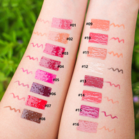 Cosmétiques de maquillage 2 en 1 brillant à lèvres combo capuchon rond brillant à lèvres repulpant de marque privée avec boîte de crayon à lèvres personnalisée